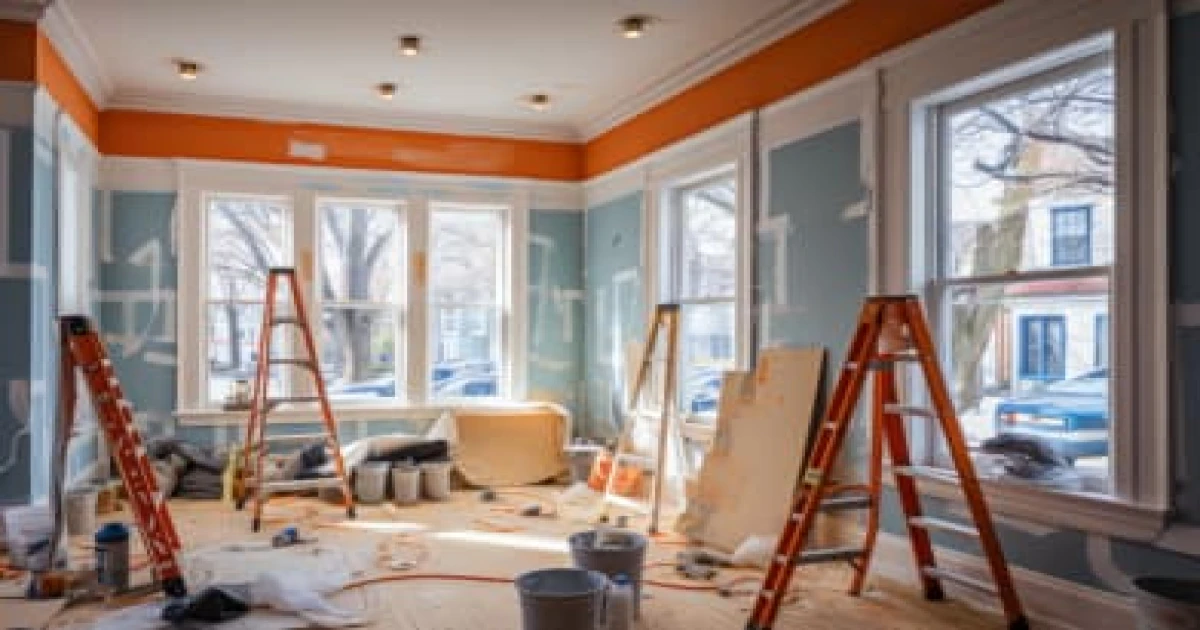Interior renovation in the home using up-to-date tools